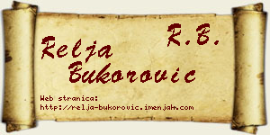 Relja Bukorović vizit kartica